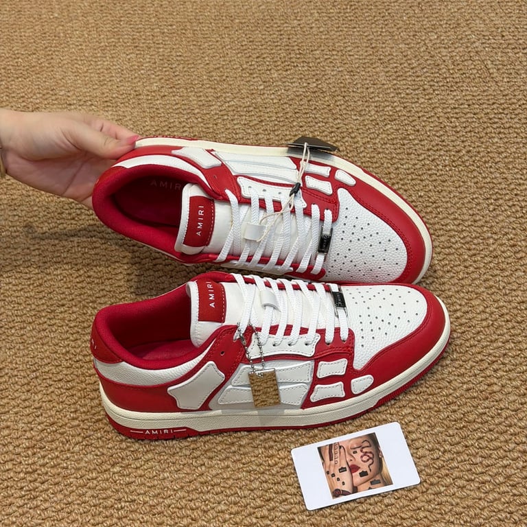Amiri Skel Top Low Red White - 9