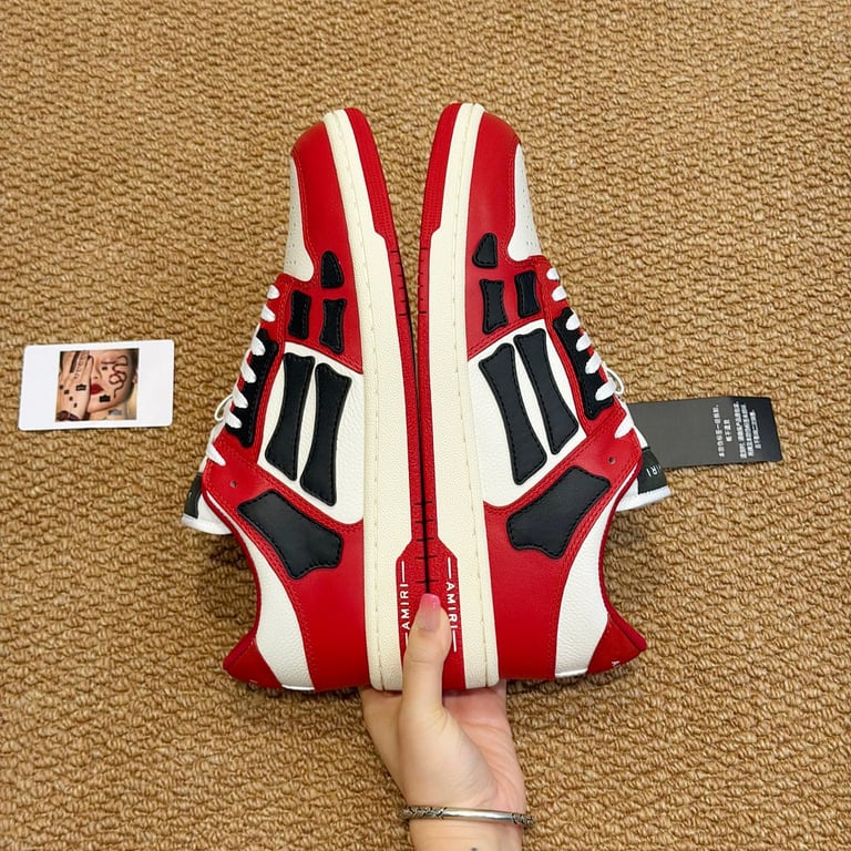 Amiri Skel Top Low Red White Black - 12