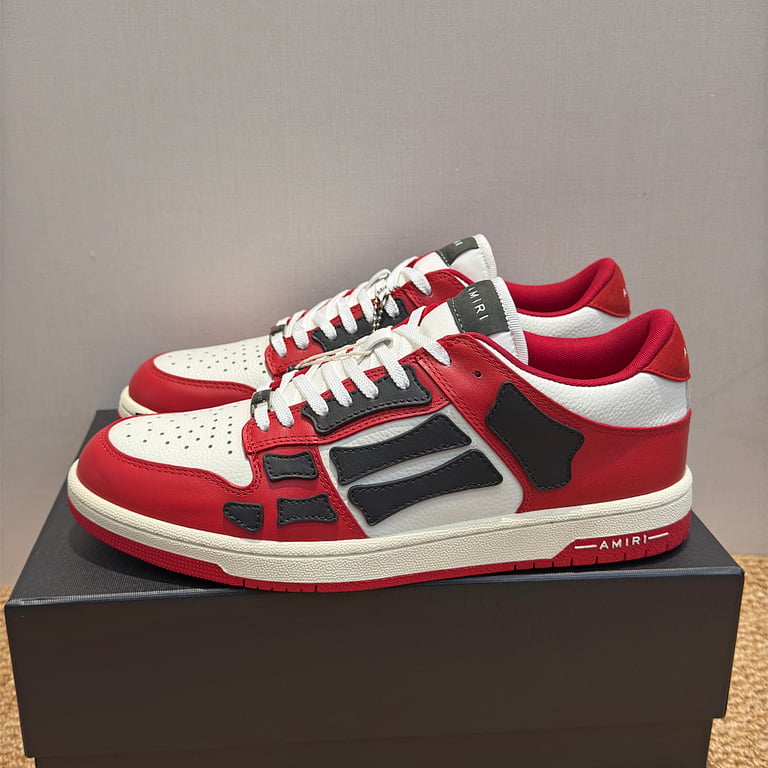 Amiri Skel Top Low Red White Black - 4