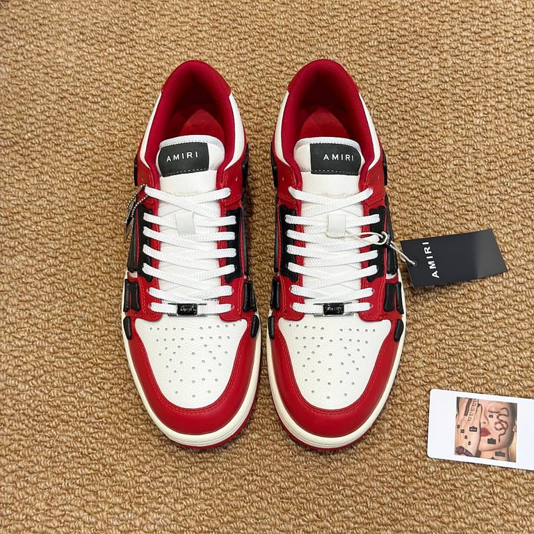 Amiri Skel Top Low Red White Black - 5