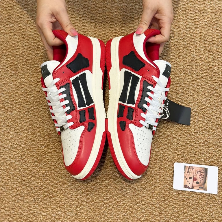 Amiri Skel Top Low Red White Black - 6