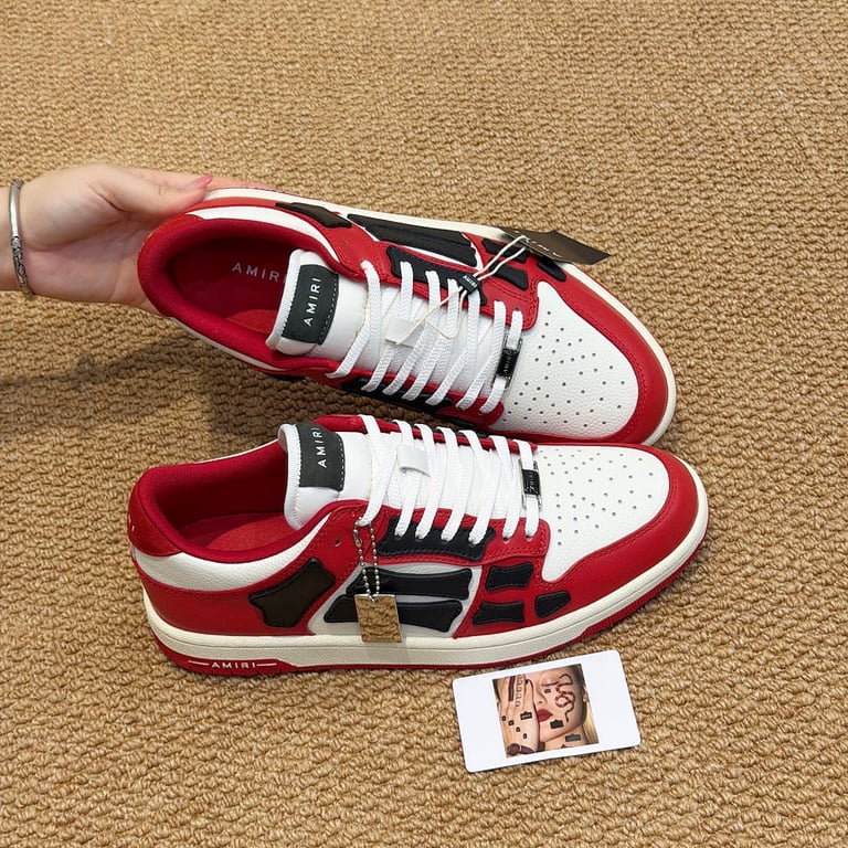 Amiri Skel Top Low Red White Black - 9