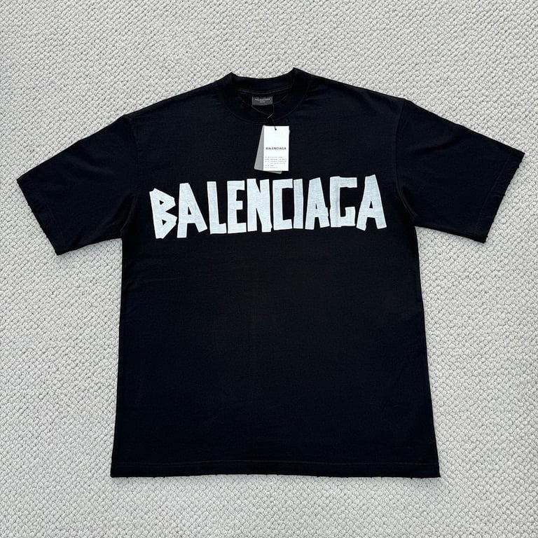 Balenciaga Tape Logo T-Shirt 6B775-60L - 14
