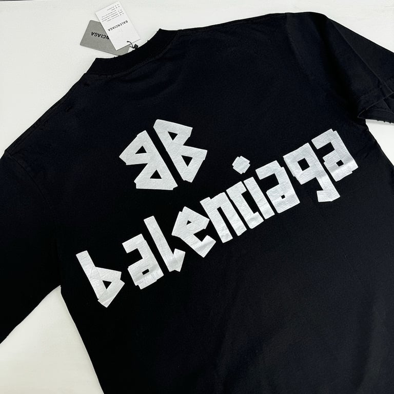 Balenciaga Tape Logo T-Shirt 6B775-60L - 16