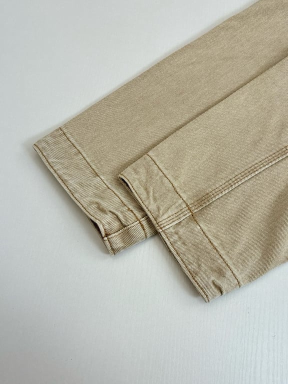 Balenciaga Hooded Denim Jacket Beige - 12