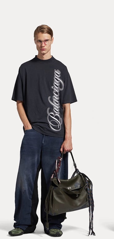 Balenciaga Script Logo T-Shirt 52034−51L - 5
