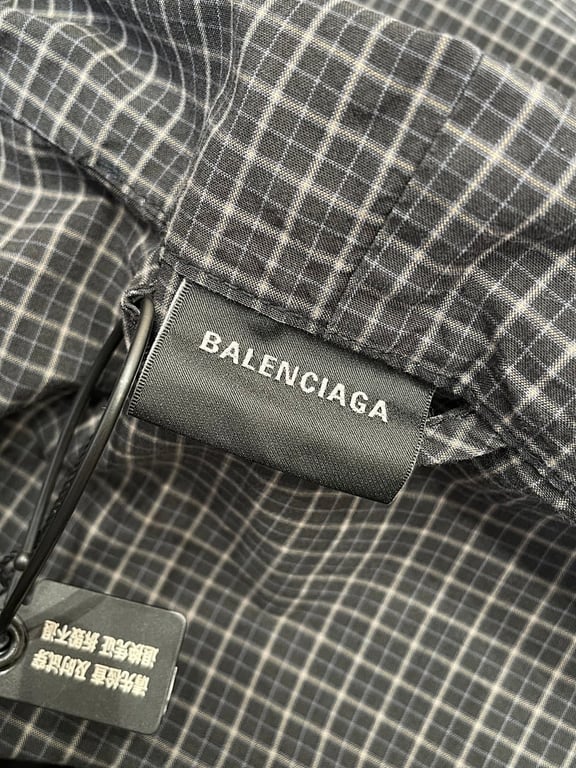 Balenciaga Hybrid Plaid Zip-Up Hoodie Black - 3