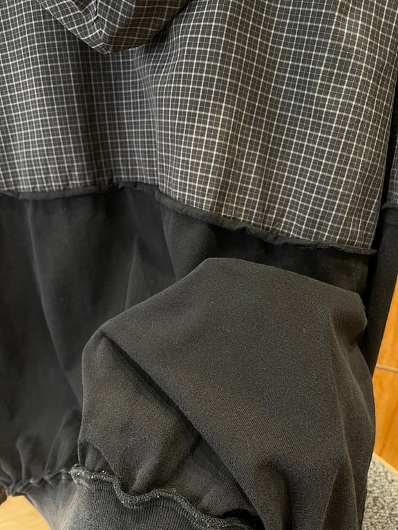 Balenciaga Hybrid Plaid Zip-Up Hoodie Black - 6
