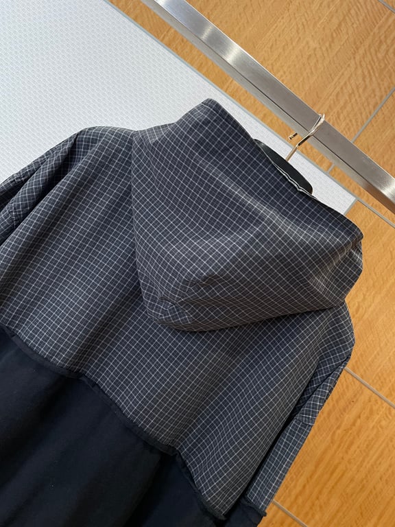 Balenciaga Hybrid Plaid Zip-Up Hoodie Black - 8