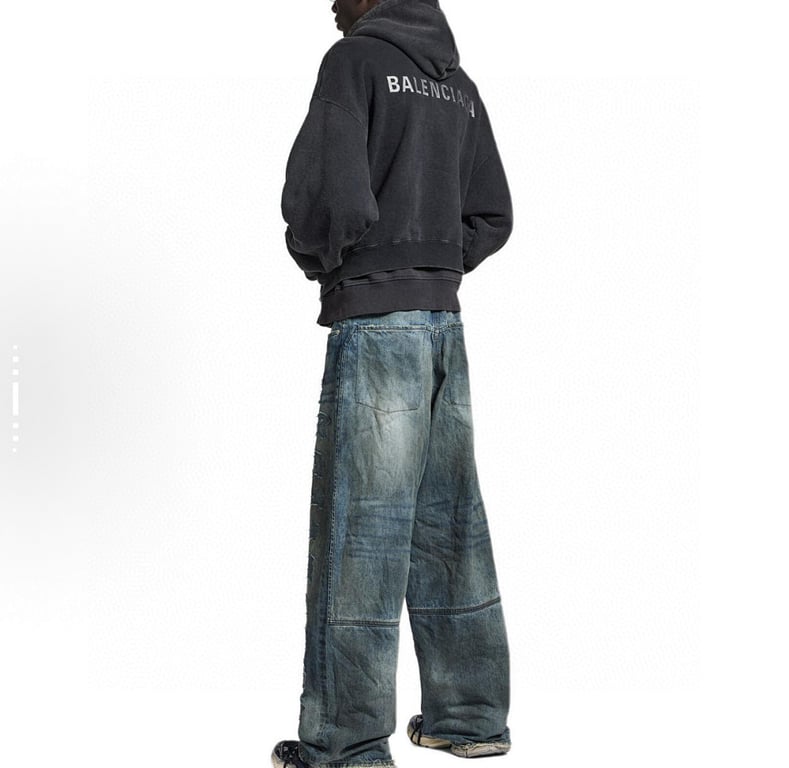 Balenciaga Logo Zip-Up Hoodie Black - 4