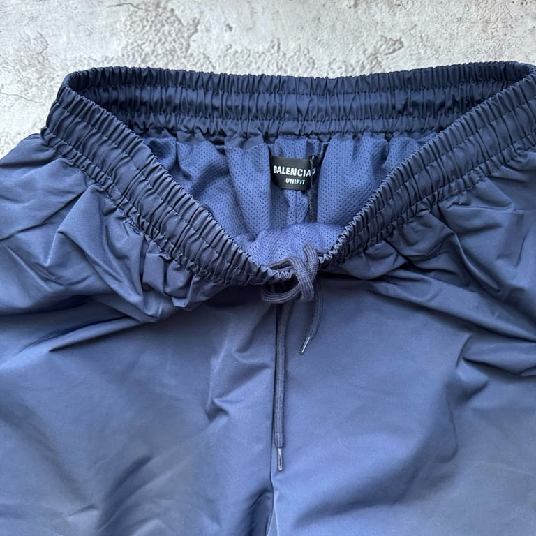 Balenciaga Crest and Unity Logo Shorts Navy - 14