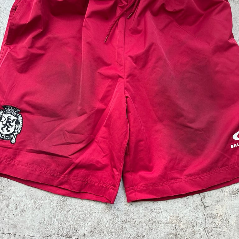 Balenciaga Crest and Unity Logo Shorts Navy - 21
