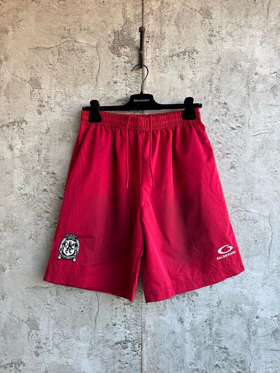 Balenciaga Crest and Unity Logo Shorts Navy - 25