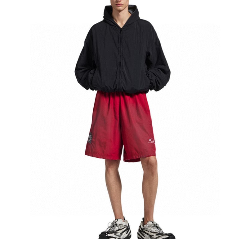 Balenciaga Crest and Unity Logo Shorts Navy - 6