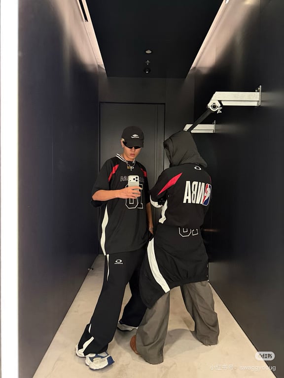 Balenciaga x NBA Wide Leg Sweatpants Black - 4