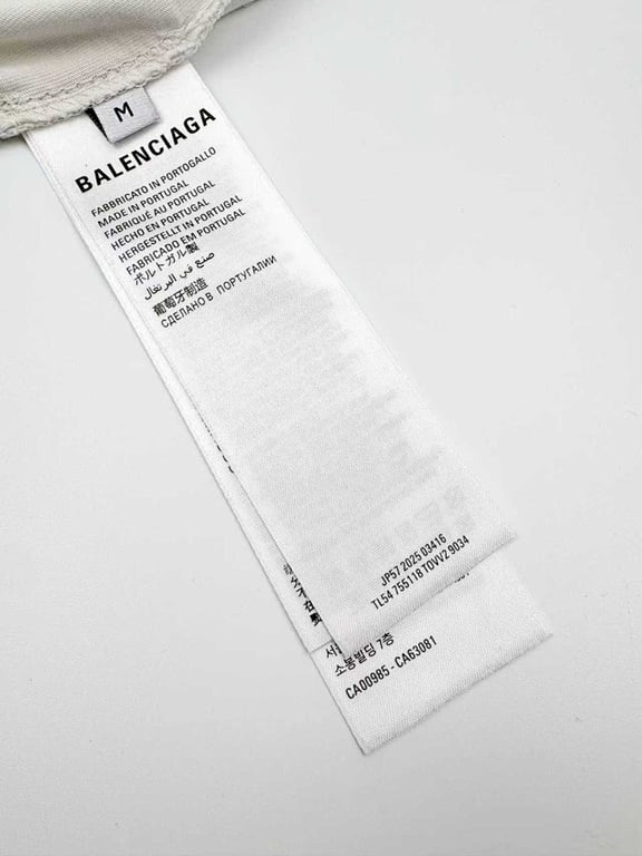 Balenciaga Tape Logo Distressed T-Shirt - 11