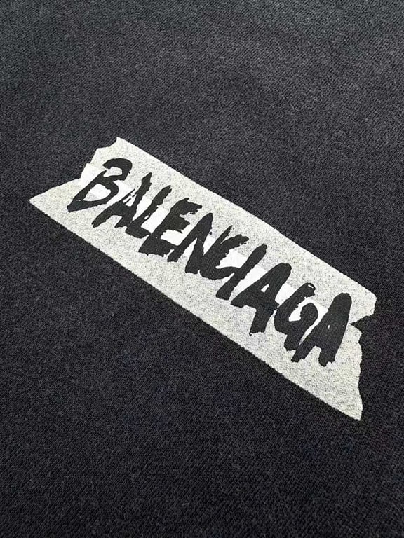 Balenciaga Tape Logo Distressed T-Shirt - 15