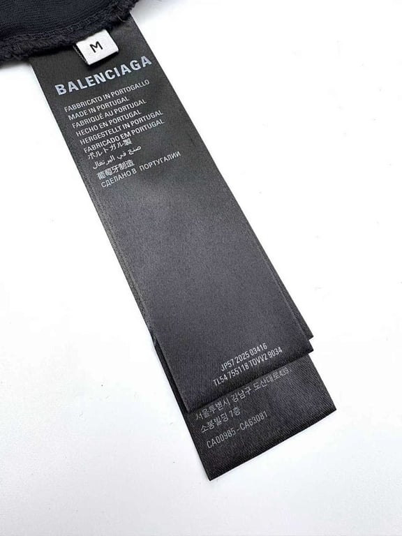 Balenciaga Tape Logo Distressed T-Shirt - 19