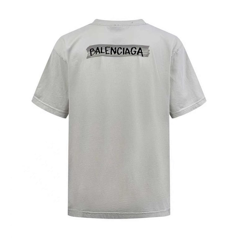 Balenciaga Tape Logo Distressed T-Shirt - 4