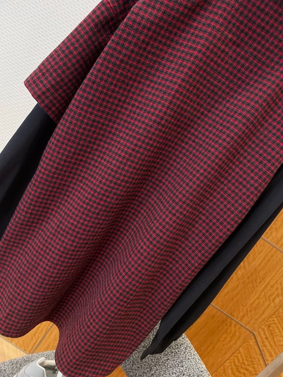 Balenciaga Hybrid Checkered Shirt Black Red - 8