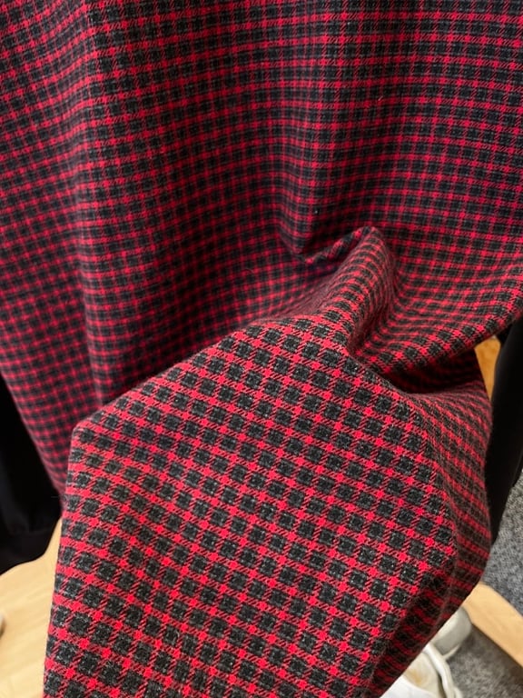 Balenciaga Hybrid Checkered Shirt Black Red - 9