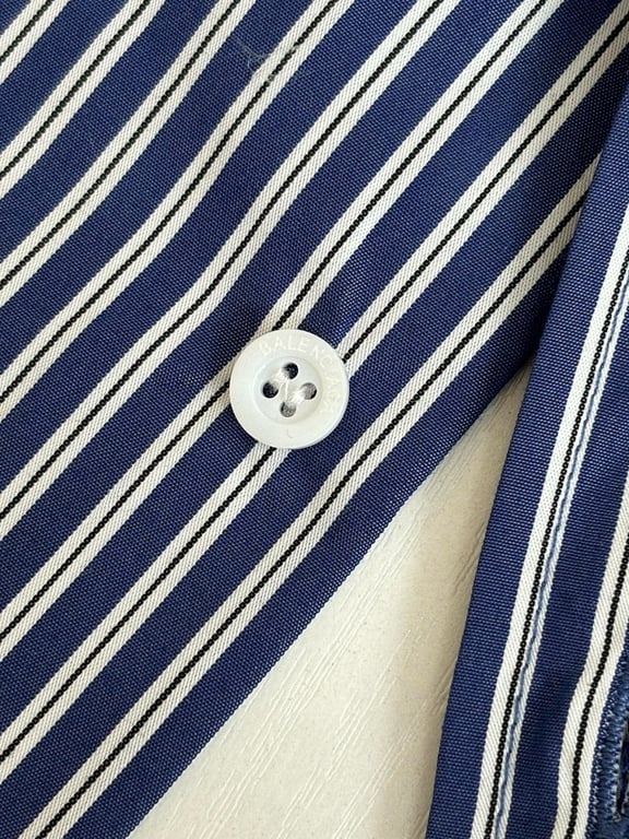 Balenciaga Striped Logo Shirt Blue/White - 11