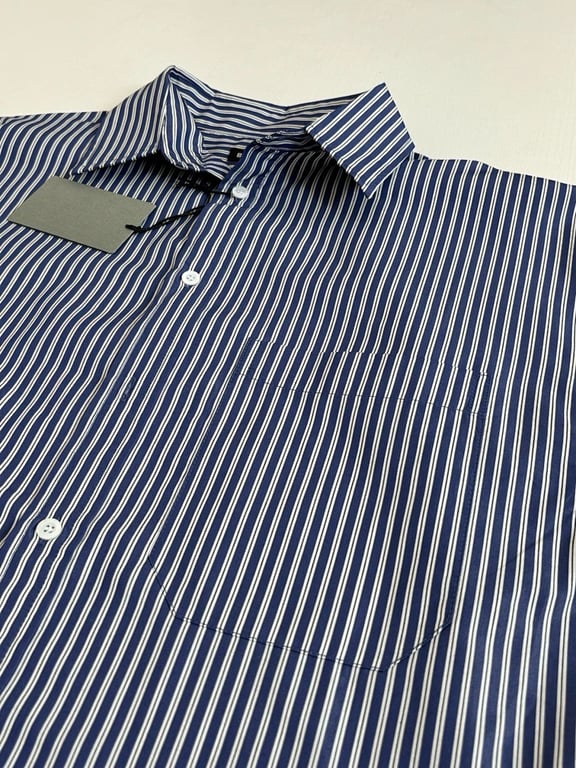 Balenciaga Striped Logo Shirt Blue/White - 8