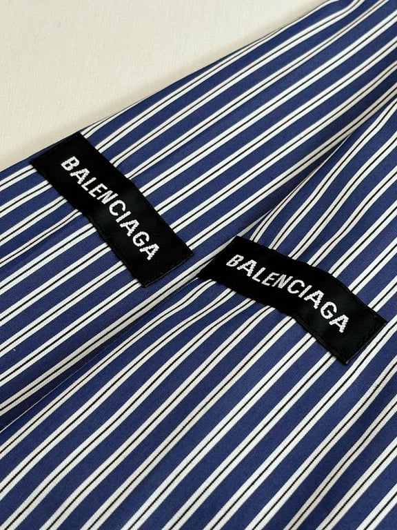 Balenciaga Striped Logo Shirt Blue/White - 10