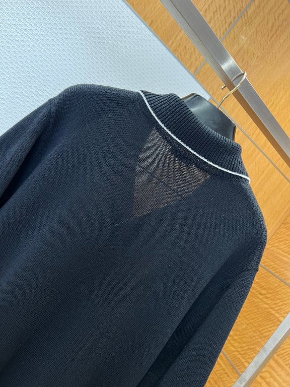 Balmain Embroidered Crest Knit Polo - 11