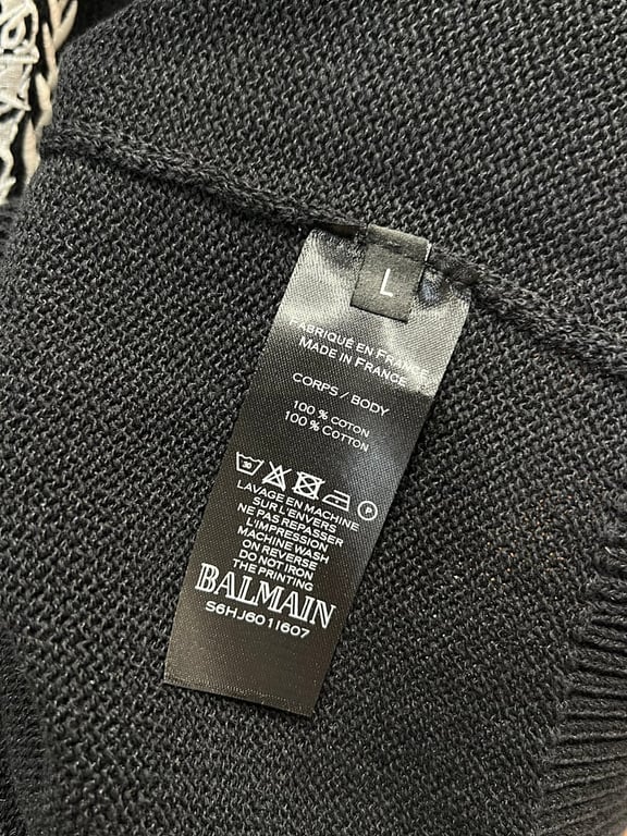 Balmain Embroidered Crest Knit Polo - 14