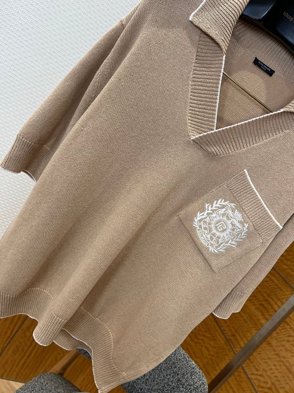 Balmain Embroidered Crest Knit Polo - 18