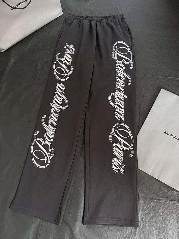 Balenciaga Paris Script Sweatpants Black - 12