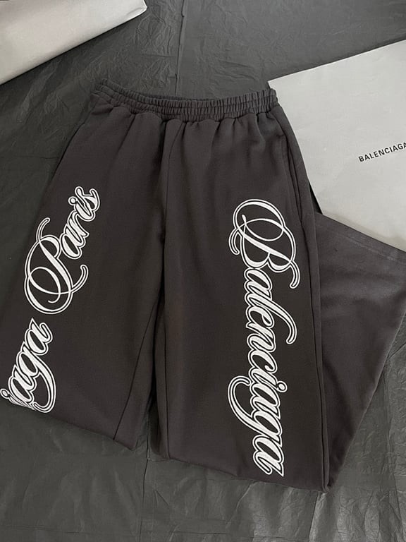Balenciaga Paris Script Sweatpants Black - 13
