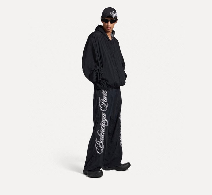 Balenciaga Paris Script Sweatpants Black - 4
