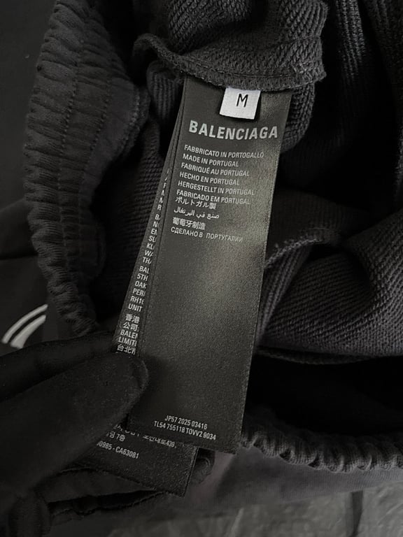 Balenciaga Paris Script Sweatpants Black - 10