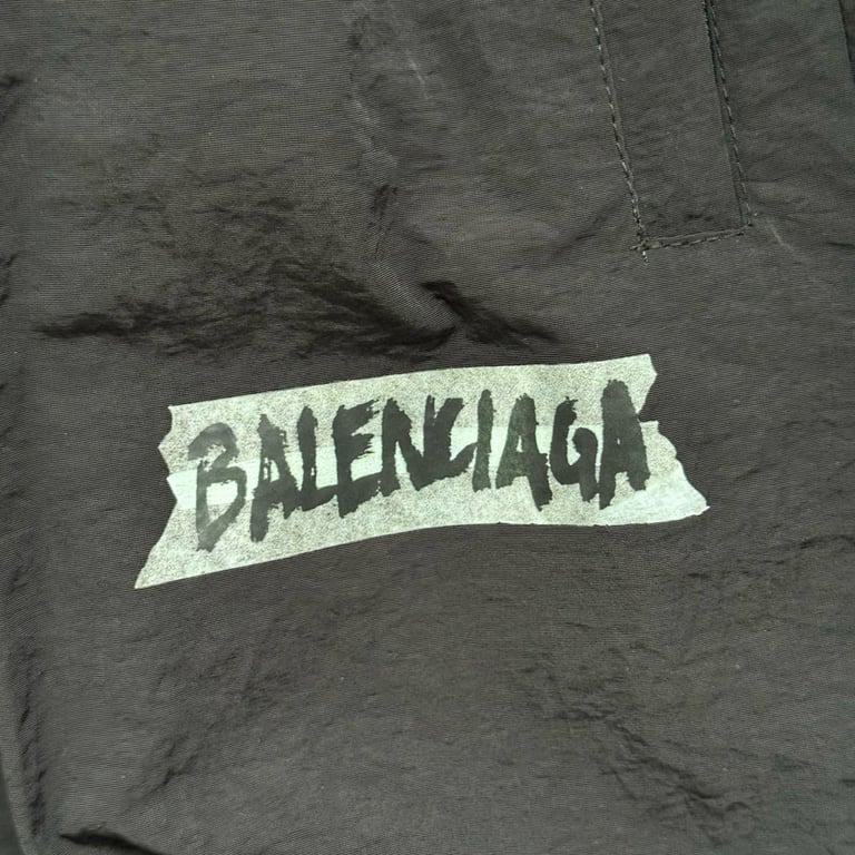 Balenciaga Tape Logo Tracksuit Pants Black - 6
