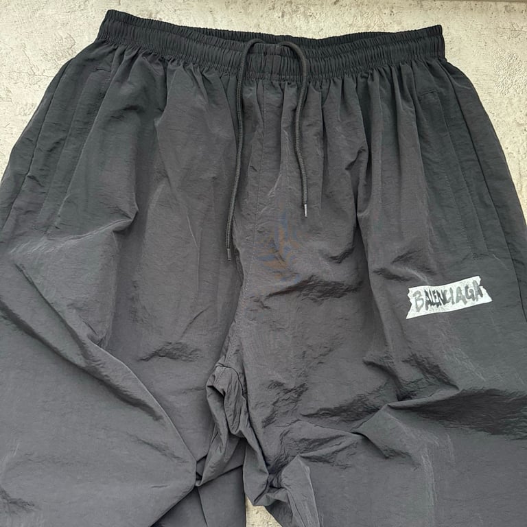 Balenciaga Tape Logo Tracksuit Pants Black - 9