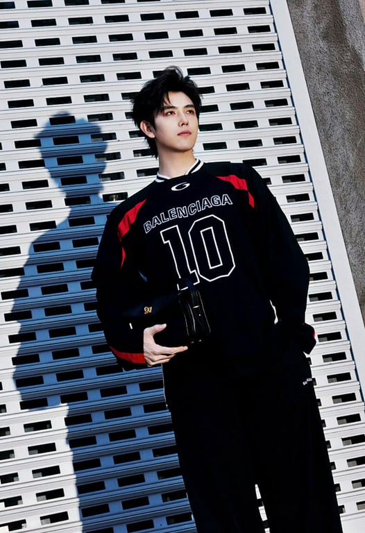 Balenciaga NBA Logo Long Sleeve Jersey - 5