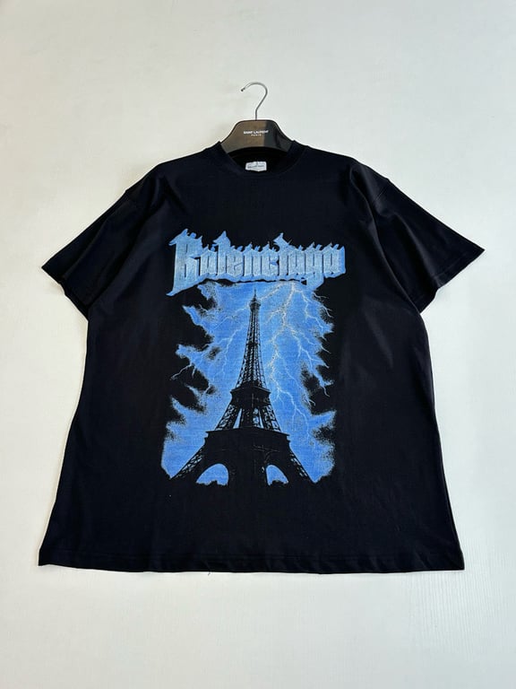 Balenciaga Eiffel Tower Lightning Graphic Tee - 2