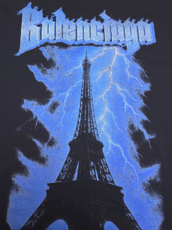 Balenciaga Eiffel Tower Lightning Graphic Tee - 7
