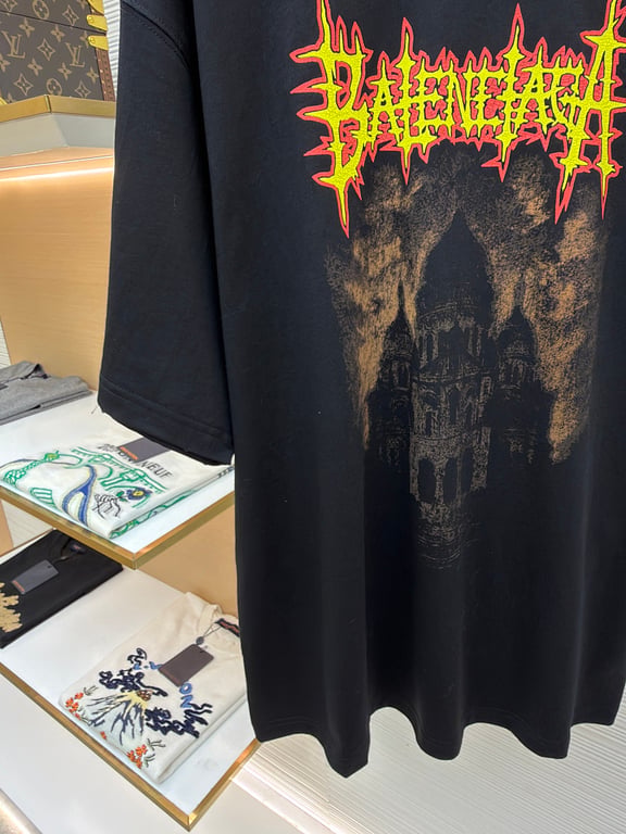 Balenciaga Metal Logo Cathedral Graphic Tee - 11