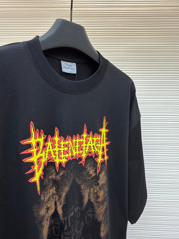 Balenciaga Metal Logo Cathedral Graphic Tee - 10