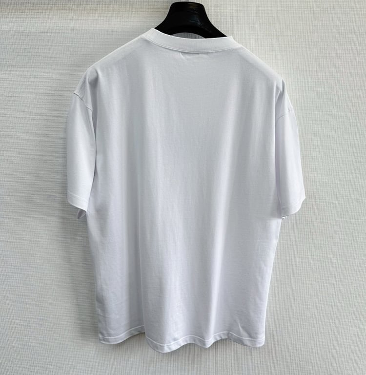 Balenciaga Brushstroke Logo T-Shirt White/Blue - 13