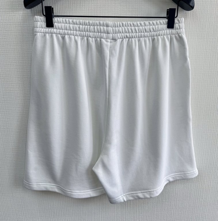 Balenciaga Spray Logo Sweat Shorts White - 12