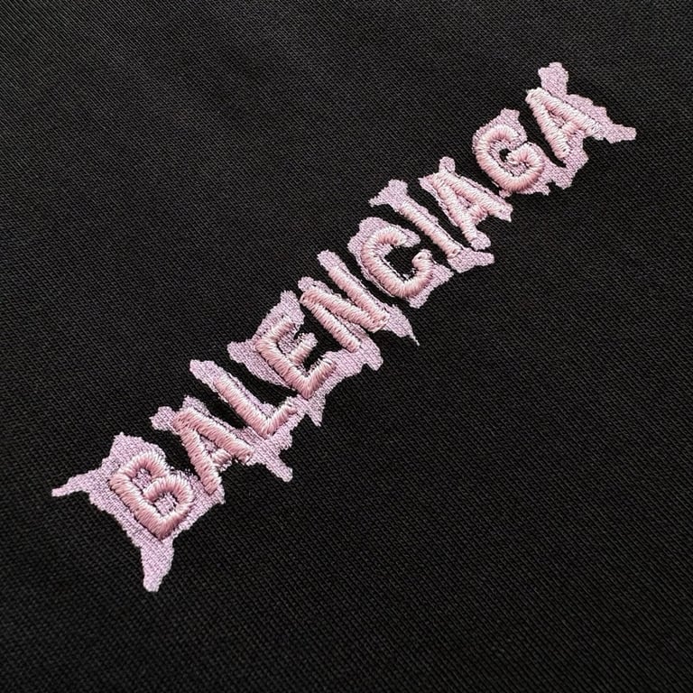 Balenciaga Metal Logo T-Shirt Black/Pink - 10