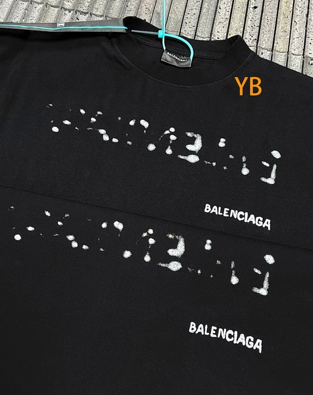 Balenciaga Braille Logo T-Shirt Black - 11