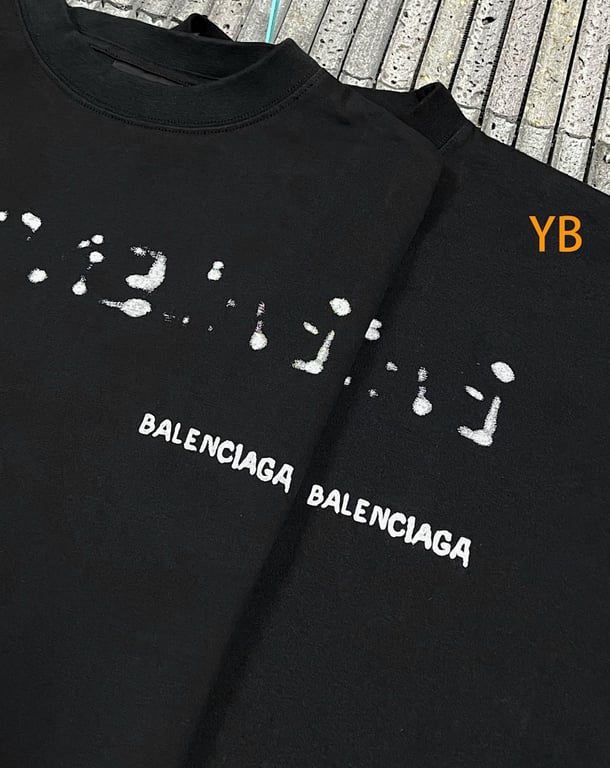 Balenciaga Braille Logo T-Shirt Black - 12