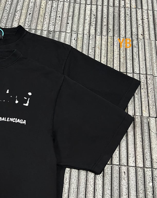 Balenciaga Braille Logo T-Shirt Black - 13