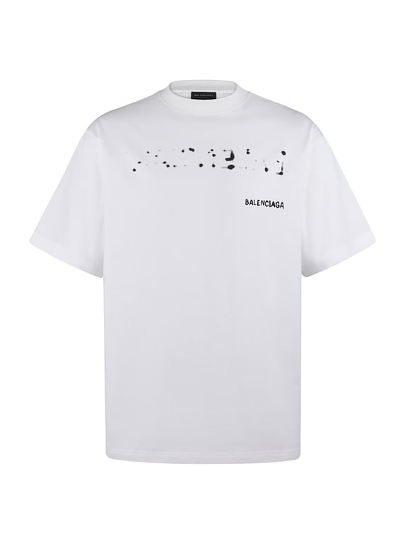 Balenciaga Braille Logo T-Shirt Black - 17