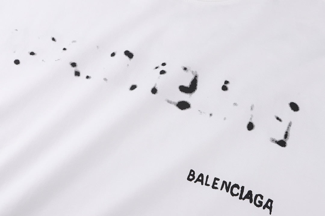 Balenciaga Braille Logo T-Shirt Black - 21